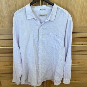 Tommy Bahama Light Pink Linen Button-Down Shirt